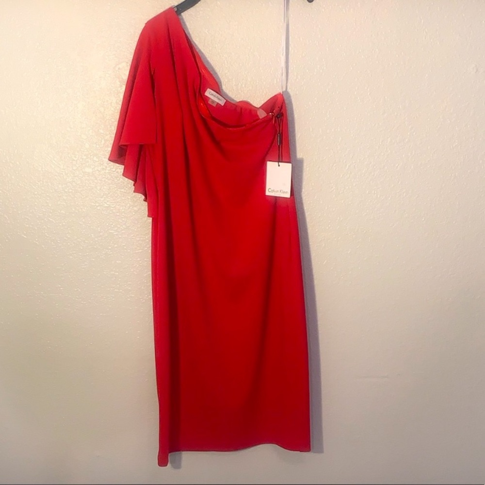 Calvin Klein red dress size 12